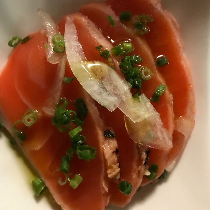 サーモンたたきのマリネ レシピ 作り方 By ボンド子 楽天レシピ サーモンたたきのマリネ レシピ 作り方 By ボンド子 楽天レシピ